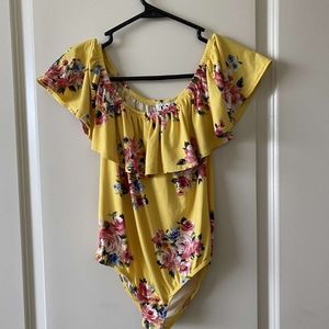 Off the shoulder body suit